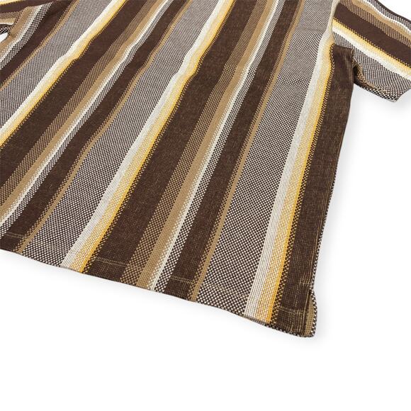 NEW Nicholas Daley Stripe Polo Shirt SIZE L Brown HOLIDAY GIFT CHRISTMAS PRESENT - Picture 12 of 12